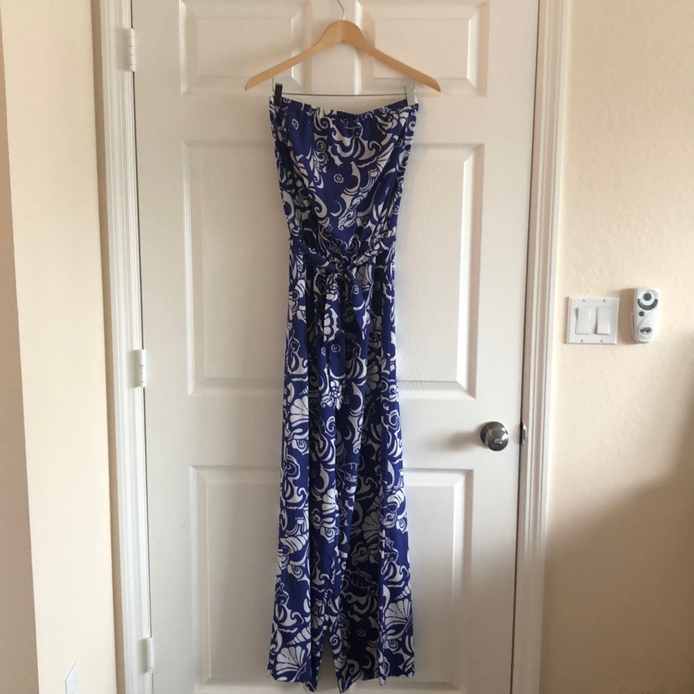 NWOT Lilly Pulitzer strapless jumpsuit with pocket